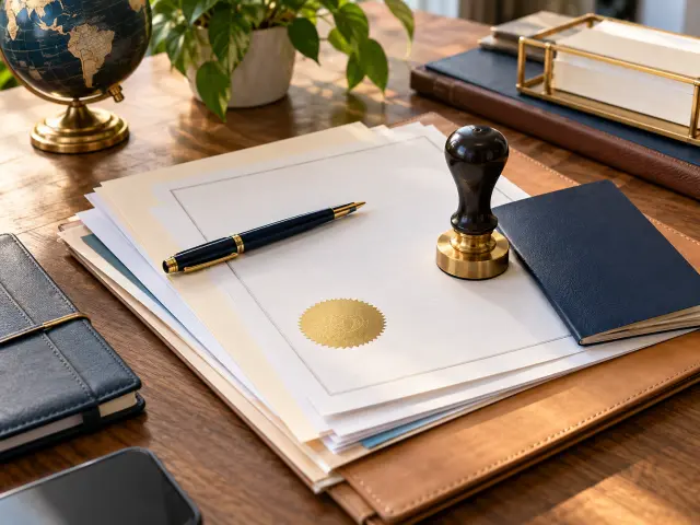 A document packet prepared for international document authentication